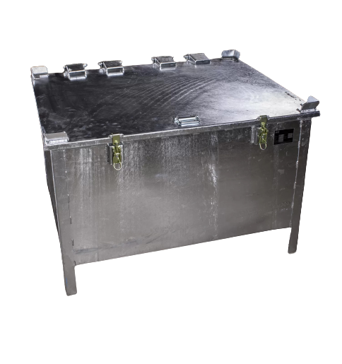 Lio Guard Storage Box 280 Akku-Lagerbehälter aus verzinktem Stahl für Lithium-Ionen-Batterien inkl. Pyrobubbles