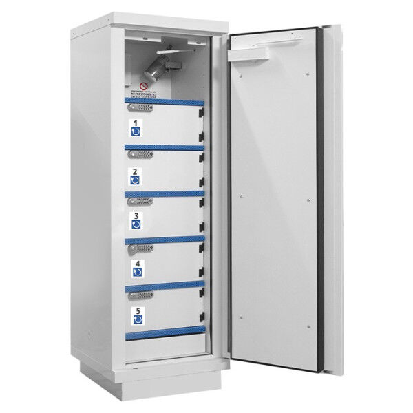 Ecosafe 794+LIAC5S Akku-Schrank feuerfest / Sicherheitsschrank mit Schließfächern, 1-flg., Typ 90, Brandunterdrückungssystem