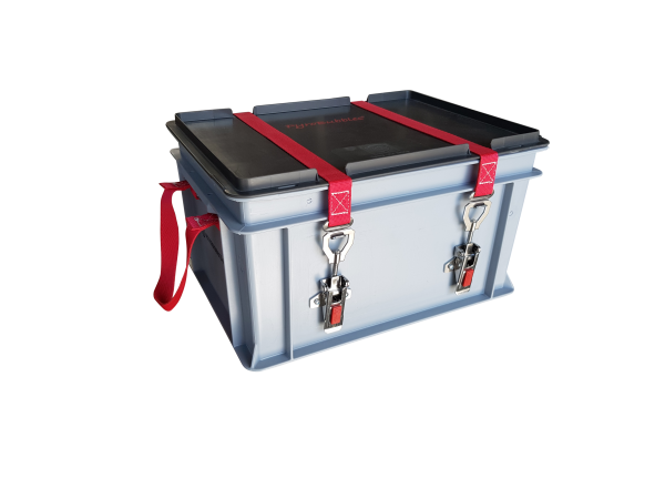 Genius Lio Guard XS-Box 1 Premium Kunststoff-Behälter für Li-Ionen-Akkus inkl. Pyrobubbles