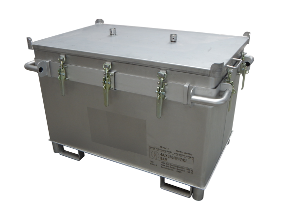 Genius Lio Guard M-Box X1 E Akku-Transportbehälter aus Edelstahl für Lithium-Ionen-Batterien inkl. Pyrobubbles