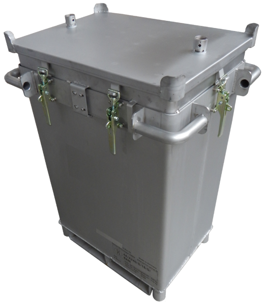 Genius Lio Guard S-Box X2 E Akku-Transportbehälter aus Edelstahl für Lithium-Ionen-Batterien inkl. Pyrobubbles