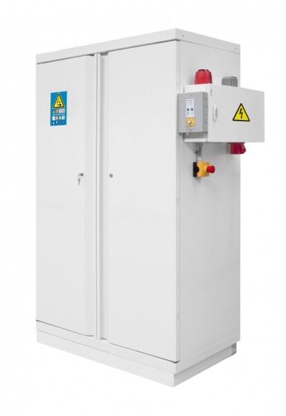 Ecosafe 795+LIX4TR4, fireproof battery cabinet / safety cabinet, 2-door, type 90, 4 shelves, fire suppression system, alarm package