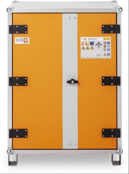 CEMO feuerfester Akku-Lagerschrank 8/10 LockEX 2.0