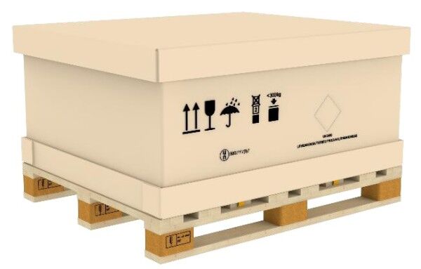 NEFAB Transportbehälter 1210EC aus Wellpappe für Lithium-Ionen-Batterien