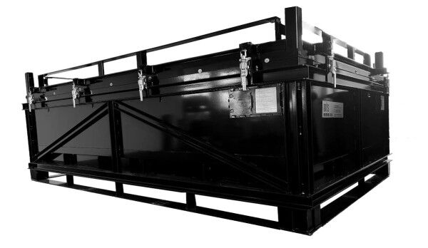 mts LiioBox red Akku-Transport- und Lagerbehälter aus Edelstahl für Lithium-Ionen-Batterien inkl. Füllmaterial