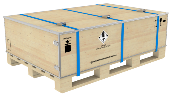 NEFAB Transportbehälter 1812E für Lithium-Ionen-Batterien / Lithium-Ionen-Akkus
